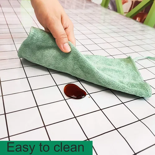 Vista 4 de Tapete de vinilo de PVC, protector de mesa, vidrio suave 100% impermeable, inodoro/sin bordes afilados, protector de mesa transparente de 0.118 in