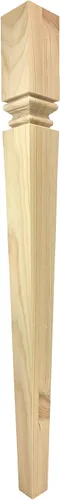 Vista 4 de Highland Manor Wood Products Pierna cuadrada moderna de isla Meridian de 34 1/2 pulgadas de alto x 3 pulgadas de ancho (Maple)