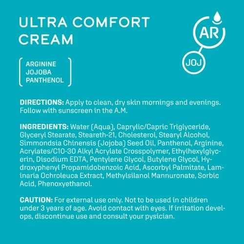 Vista 6 de DCL Skincare Ultra-Comfort Cream para pieles sensibles, incluyendo rosácea, psoriasis y eccema con ácido hialurónico (hialuronato de sodio)