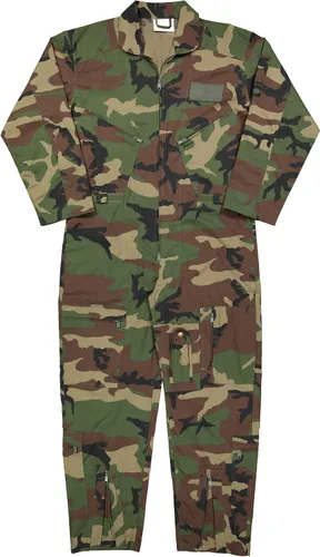 Vista 9 de overol de vuelo de la Fuerza Aérea, uniforme de trabajo estilo ejercito de los Estados Unidos, con broche de Army Universe Negro