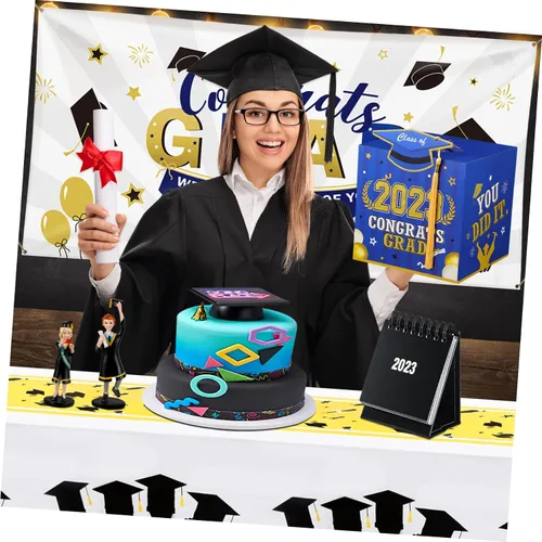Vista 9 de Caja de tarjetas de graduación, caja de tarjetas de felicitaciones para clase de 2024, caja para tarjetas de graduación para suministros de fiesta