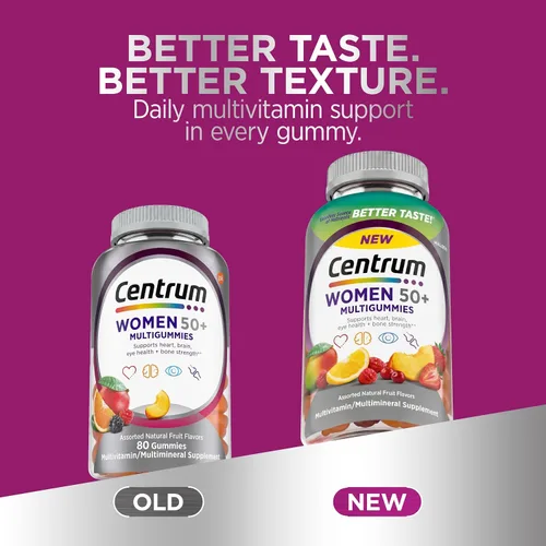 Vista 21 de Centrum MultiGummies para mujeres de 50 años o más, 140