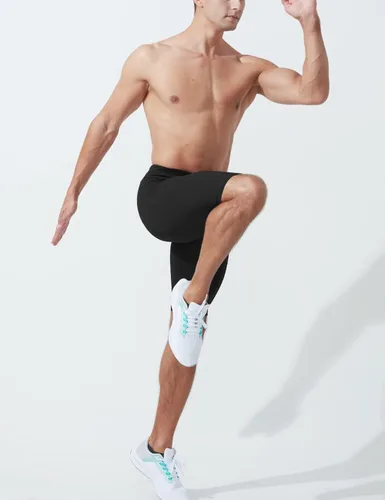 Vista 6 de MIZOK Pantalones cortos de compresión elásticos para hombre con bolsillo