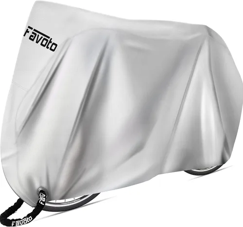 Vista 18 de Favoto - Funda impermeable para bicicleta al aire libre - Cubierta de bicicleta para 2 bicicletas XXL, protección contra el sol, la lluvia, el polvo