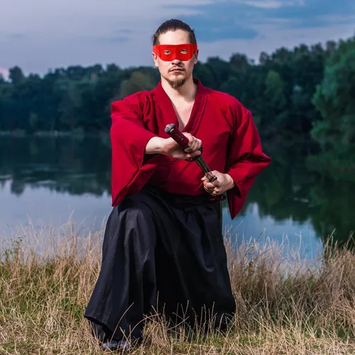 Vista 5 de 4 máscaras de ninja para disfraz de Halloween, máscaras de ojos de superhéroe, cosplay, fiesta, accesorios de vestir