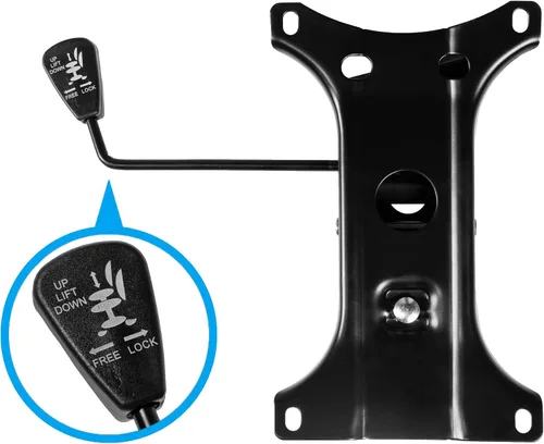 Vista 5 de Frassie Silla de juegos de oficina de repuesto con base de metal con cilindro de soporte de placa inferior, 5 ruedas (negro)