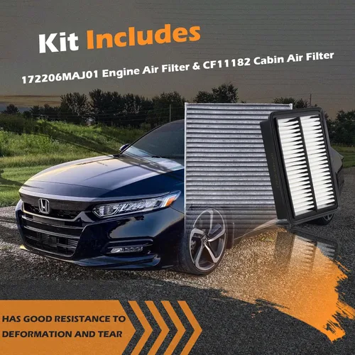Vista 6 de 172206MAJ01 Filtro de aire de motor y filtro de aire de cabina CF11182 apto para Honda Accord 2.0L Hybrid 2023-2025, Honda CR-V 2.0L Hybrid 2023-2025