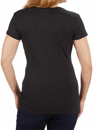 Vista 2 de Kirkland Signature Camiseta peruana de algodón Pima de manga corta con cuello en V para mujer