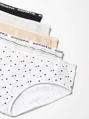 Vista 3 de Maidenform Bragas Hipster de algodón para niña, paquete de 5