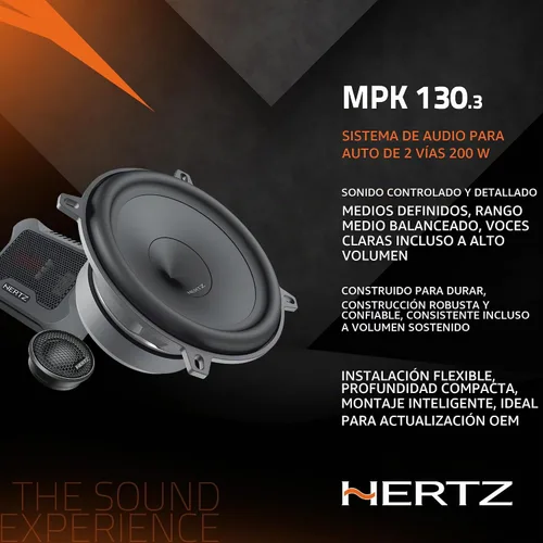 Vista 4 de HERTZ Mille Pro Series MPK 1303 5.25" Sistema de componentes de audio profesional bidireccional