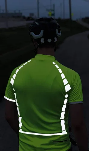 Vista 6 de Camiseta de ciclismo de alta visibilidad - Reflectante Hi-Viz Ciclismo Camisa Hombres y Mujeres