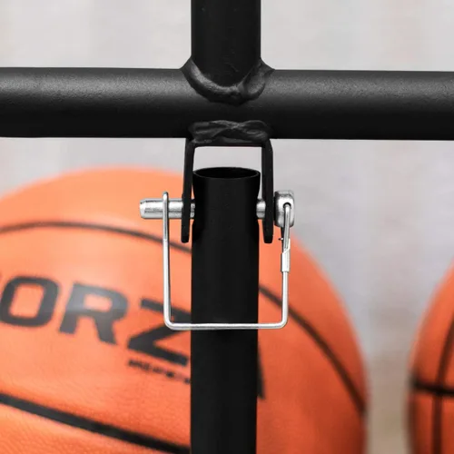Vista 4 de Soporte para pelotas deportivas de pared Soporte montado en la pared para pelotas Almacenamiento de baloncesto y pelotas de fútbol en garaje
