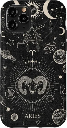 Vista 29 de Carcasa para iPhone 17 con signo del zodiaco astrológico y estético celestial de Aries