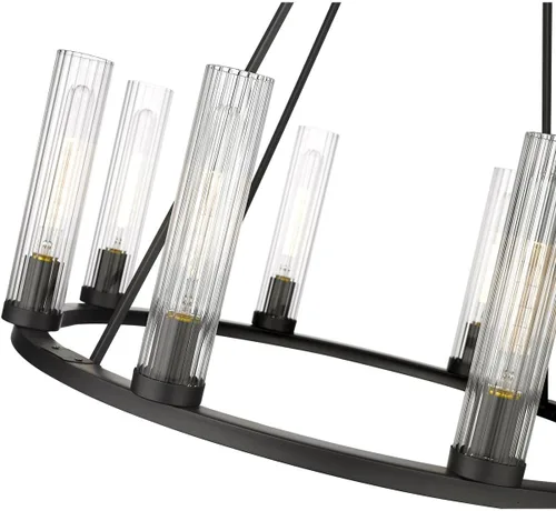 Vista 6 de Z-Lite 3031-8BRZ Beau Candelabro, 8 luces 480 vatios totales, bronce