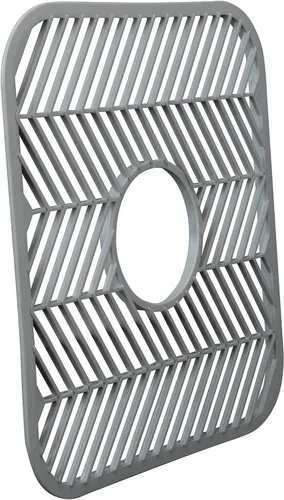 Vista 8 de Kitchen Details Tapete de plástico para fregadero, rejilla de fregadero, protege el fregadero y la vajilla, 12 x 11 x 0.4 pulgadas, en blanco o gris