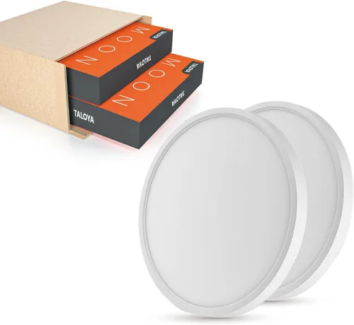 Vista 18 de TALOYA Paquete de 4 lámparas de techo LED de montaje empotrado de 10 pulgadas, 5 temperaturas de color (3000 K-6500 K), luz de panel plano redondo