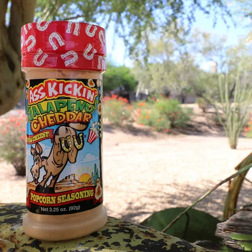 Vista 7 de ASS KICKIN' Condimento de palomitas de maíz cheddar de jalapeño, ideal para palomitas de maíz gourmet o alitas de pollo y carne, rellenos perfectos