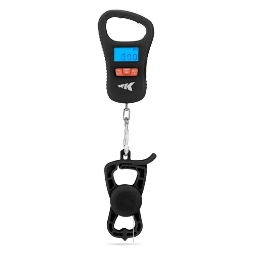 Vista 9 de KastKing ToughTide - Juego de 5 herramientas de pesca, báscula digital recargable para peces de 65 libras con agarre de labios y cinta métrica