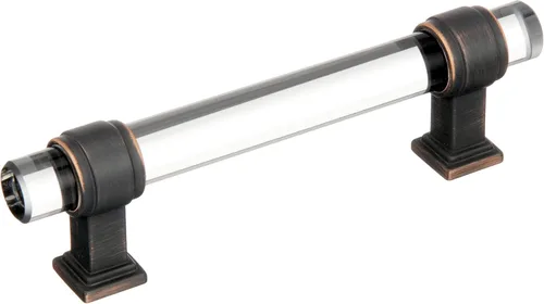 Vista 44 de Amerock Mango de gabinete Bronce claro/negro 3-3/4 pulgadas (96 mm) de centro a centro Glacio paquete de 1 unidad Jaladera de cajón