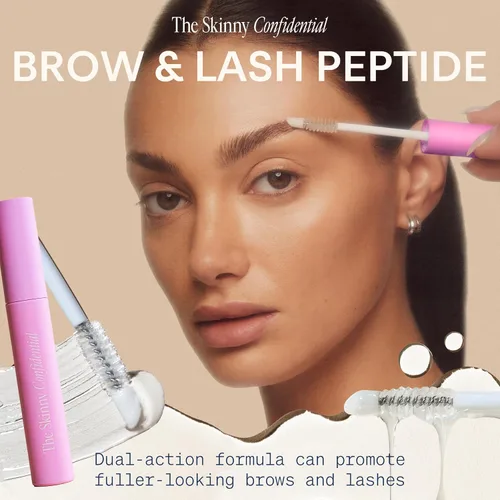 Vista 2 de The Skinny Confidential Suero para cejas y pestañas con péptido para cejas y pestañas – Refina tus cejas con sujeción durante todo el día – Suero