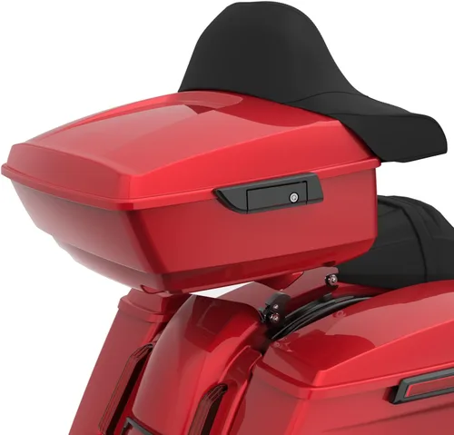 Vista 110 de Moto Onfire King Tour - Maletero con almohadilla de respaldo para Harley Touring 1997+ (Barracuda Silver)