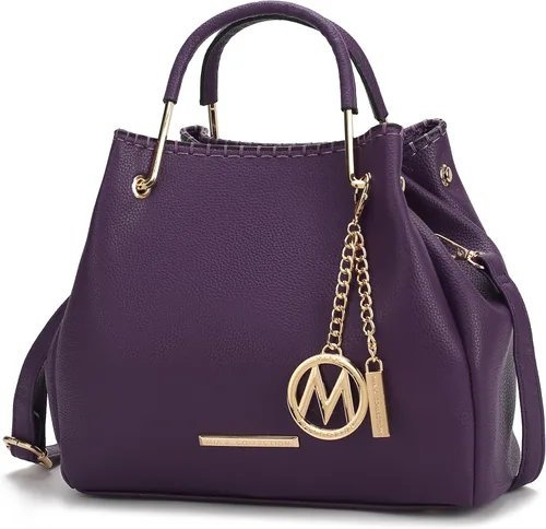 Vista 13 de MKF Collection Mia K - Bolso de mano para mujer, de piel vegana, con asa superior, bolso de mano