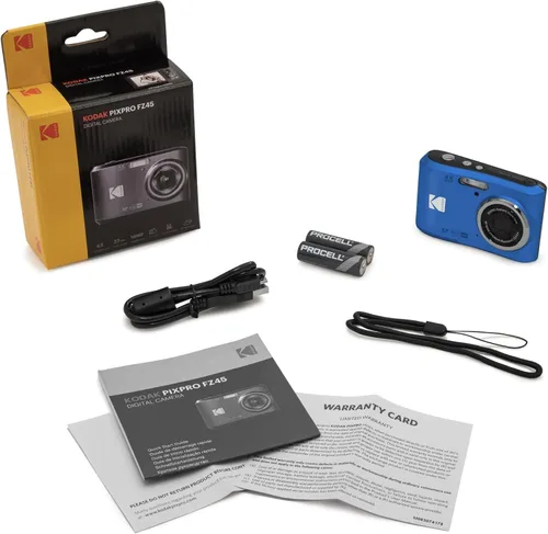 Vista 4 de KODAK PIXPRO FZ45-BK - Cámara digital de 16 MP con zoom óptico 4X, gran angular de 27 mm, video Full HD 1080P, pantalla LCD de 2.7" para vlogging