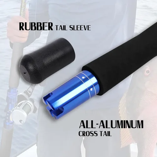 Vista 6 de Fiblink Plantilla de grafito de agua salada Jigging Caña de pescar de caña de pescar Deep Sea Jig Pole 5'6"/6