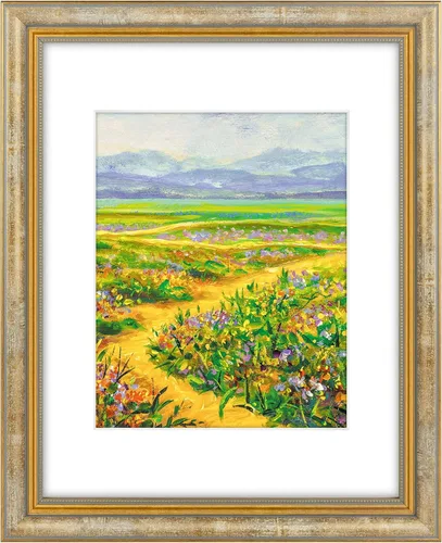 Vista 16 de Golden State Art, Marco de fotos adornado de 8 x 10 pulgadas para fotos de 5 x 7 pulgadas con paspartú o impresiones de 8 x 10 sin paspartú, cristal