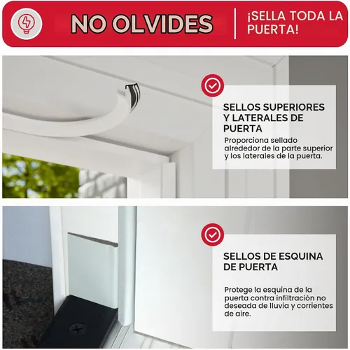 Vista 2 de MD Building - Sello comercial de aluminio en forma de U para debajo de la Blanco