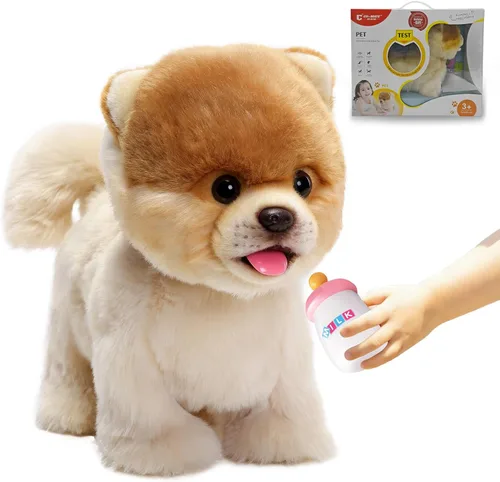 Vista 15 de CU-MATE Juguetes eléctricos de peluche para perros de 12 pulgadas, juguete electrónico de peluche para perro, robot interactivo, juguete interactivo