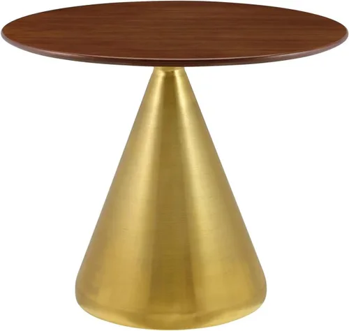 Vista 10 de Modway Tupelo - Mesa de comedor cuadrada de 28 pulgadas, color dorado y blanco