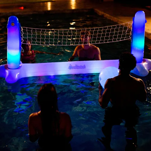 Vista 2 de Poolcandy Juego de voleibol LED flotante gigante iluminado