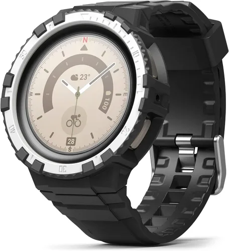 Vista 10 de Ringke - Correa para Samsung Galaxy Watch 5 Pro [Fusion-X Guard, negro] Funda protectora con correa, a prueba de golpes resistente y correa