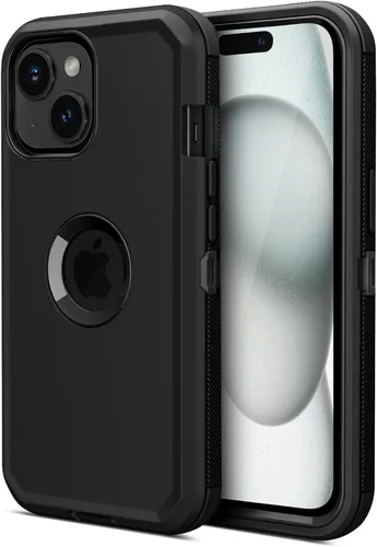 Vista 24 de Jiunai Funda para iPhone 14 Plus a Prueba de Golpes Antipolvo Protección de Servicio Pesado Protectora Antiarañazos de Doble Capa Resistente Rugosa