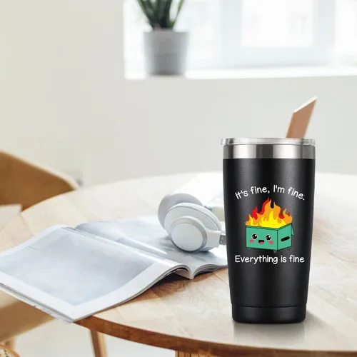 Vista 2 de MASGALACC Accesorios de escritorio Dumpster Fire Regalos para mujeres hombres compañeros de trabajo empleados - divertidos accesorios de escritorio