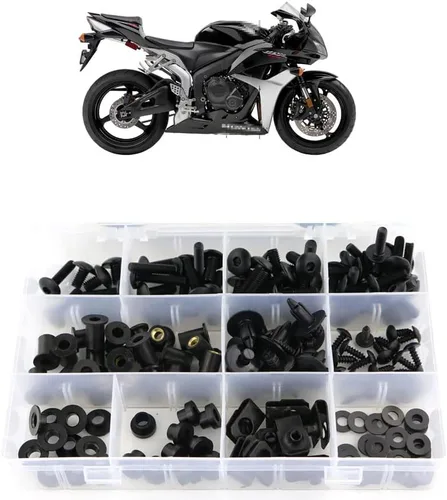 Vista 8 de Xitomer Kits completos de pernos de carenado para CBR600RR F5 2007 2008 2009 2010 2011 2012, pernos de parabrisas, kits de montaje arandelas tuercas