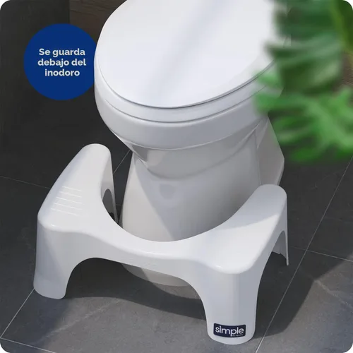 Vista 5 de Squatty Potty Simple Curve - Taburete de inodoro para baño, 7 pulgadas, color blanco