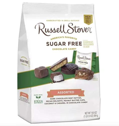 Vista 2 de Caramelos surtidos sin azúcar, en 5 sabores, de Russell Stover (bolsa de 19.7 onzas)