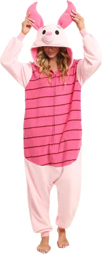 Vista 26 de BGOKTA Pijama de animal de Halloween para adultos, disfraz de cosplay, ropa para el hogar, una pieza Lty1-p