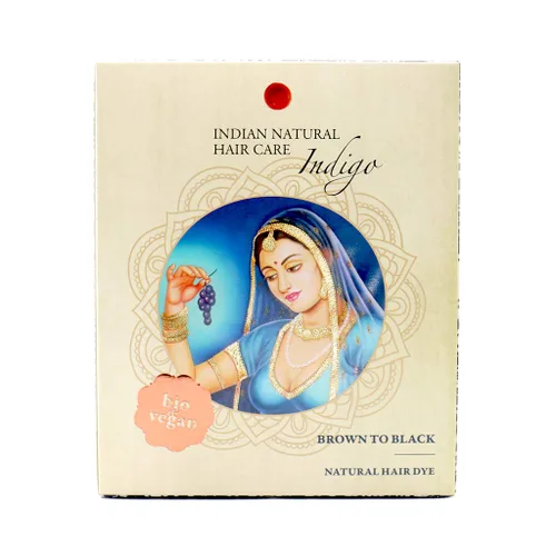 Vista 2 de Indigo Powder - Tinte para el cabello marrón a negro - Orgánico fresco y puro - 7oz - Indian Natural Hair Care