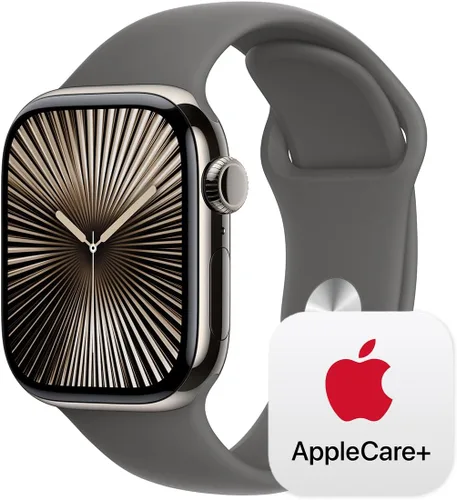 Vista 29 de Apple Watch Series 10 [GPS 42 mm] Smartwatch con caja de aluminio negro brillante y correa deportiva negra - M/L. Rastreador de fitness, aplicación