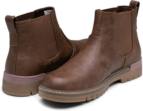 Vista 4 de Jousen Botas Chelsea para hombre, botas de tobillo casuales para hombre