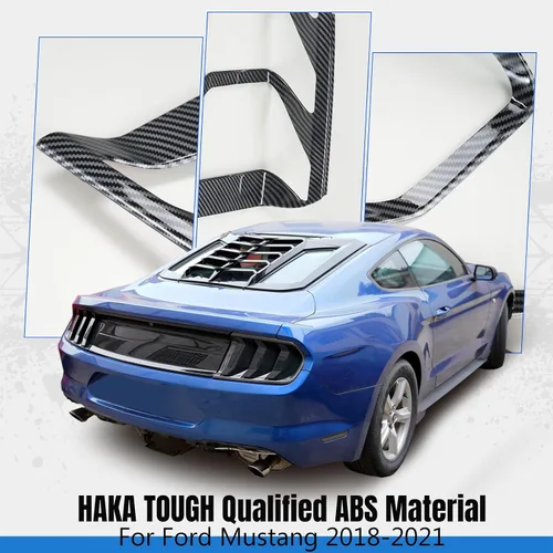 Vista 7 de HAKA TOUGH Cubierta de lámpara de luz trasera + marco de luces traseras para Ford Mustang 2018 2019 2020 2021 luces traseras marco biseles anillo