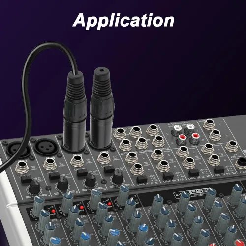 Vista 6 de Conectores XLR hembra de 4 pines y conectores XLR macho de 4 pines, conector XLR macho hembra de 4 pines para altavoz, micrófono, cámara