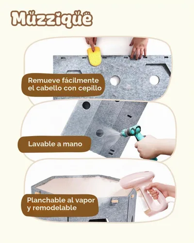 Vista 9 de Túnel engrosado del gato del fieltro, cueva modular conectable del conejo de la cama del escondite del gato