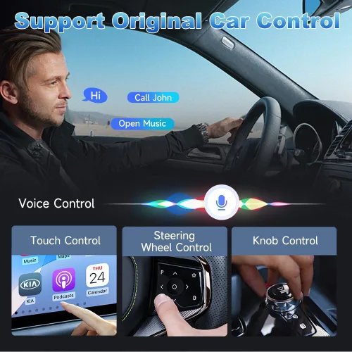 Vista 5 de Carlinkit FireDrive Link Pro Convertidor de TV para Coche, Adaptador Inalámbrico CarPlay con HDMI para Streaming de Fire TV Stick, Convierte CarPlay