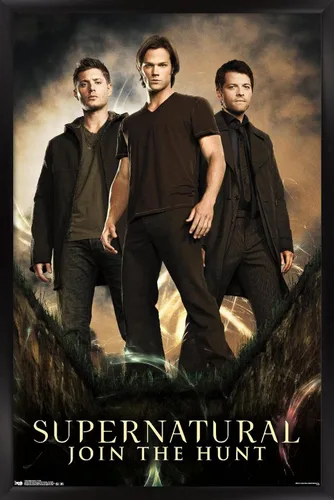 Vista 7 de Trends International Supernatural - Póster de pared de grupo, 14.725 x 22.375 pulgadas, versión con marco de madera tipo granero