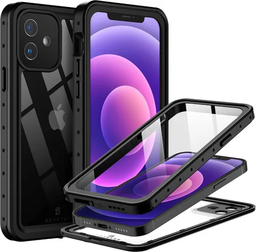 Vista 18 de BEASTEK NRE Series - Funda impermeable para Apple iPhone 12, a prueba de golpes, con certificación IP68, con protector de pantalla integrado, funda
