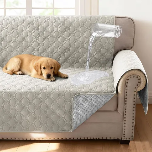Vista 18 de H.VERSAILTEX Funda 100% Impermeable para Silla Gruesa y Duradera Fundas para Sofá para Perros Protector de Sofá Triple Antideslizante Fundas